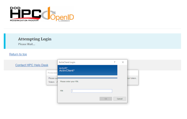OpenID Connect PKI/CAC Prompt